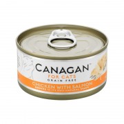 Canagan 雞肉伴三文魚 無穀物貓罐頭 75g x 12罐 [24罐折扣優惠$324]